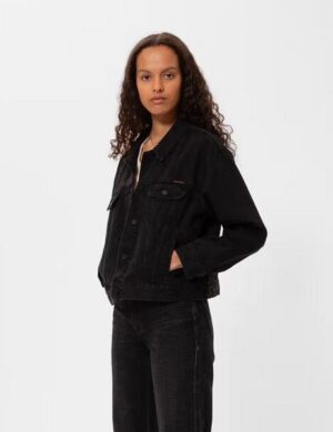 Nudie Jeans Damen Jeansjacke Berit Denim - Asphalt Black