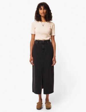 Nudie Jeans Damen Rock – Anna Denim – aus 100% biologisch angebauter Baumwolle