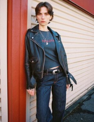 Nudie Jeans Damen T-Shirt Eve Sunburns aus Bio Baumwolle, Black