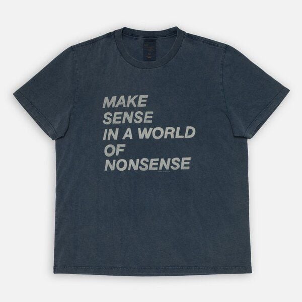 Nudie Jeans Herren T-Shirt Roy Make Sense - Blue Nudie Jeans Herren T-Shirt Roy Make Sense - Blue