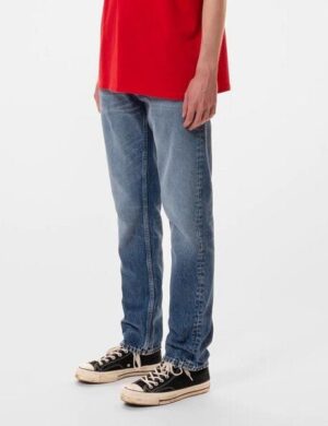 Nudie Jeans Straight Fit Jeans Steady Eddie II – Blue Tornado