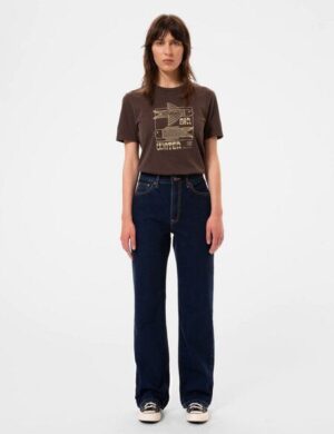Nudie Jeans Wide Leg Jeans Clean Eileen - Indigo Dipped