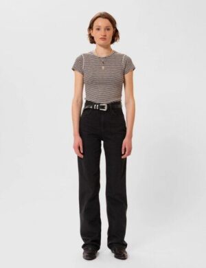 Nudie Jeans Wide Leg Jeans Clean Eileen – Smooth Black