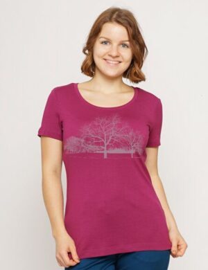 Peaces.bio – handbedruckte Biomode Lieber Wieder Shirt Landscape Damen