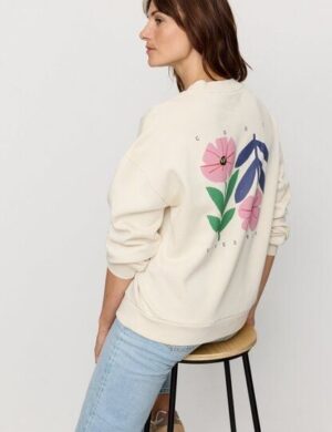 Damen Sweatshirt aus Bio-Baumwolle – NERINE GOOD VIBES – recolution