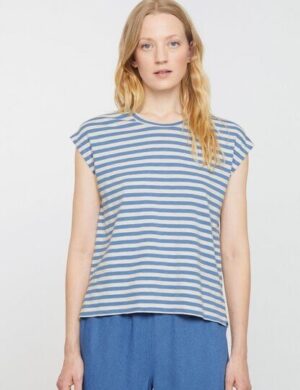 Damen T-Shirt aus Bio-Baumwolle - ZINNIA STRIPES - recolution