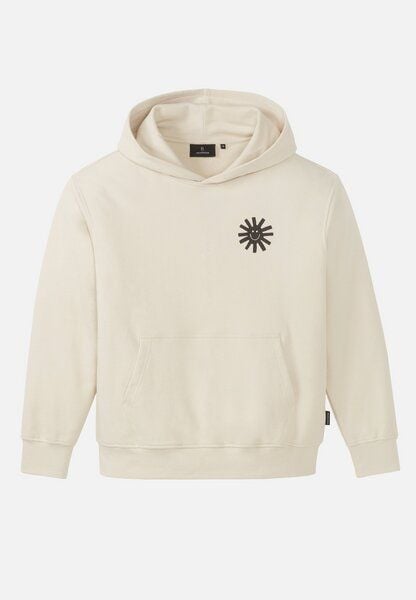 Herren Hoodie aus Bio-Baumwolle (recycled) Mix - OLIVE SUN SMILE - recolution Herren Hoodie aus Bio-Baumwolle (recycled) Mix - OLIVE SUN SMILE - recolution