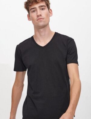 SANVT Das V-Neck T-Shirt - Schwarz