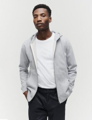 SANVT Die Hoodie Sweatjacke – Grau Meliert