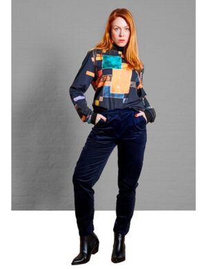 Sophia Schneider-Esleben Ann - Damenhose, Cordhose, Bundfaltenhose, Highwaist aus Bio-Baumwolle