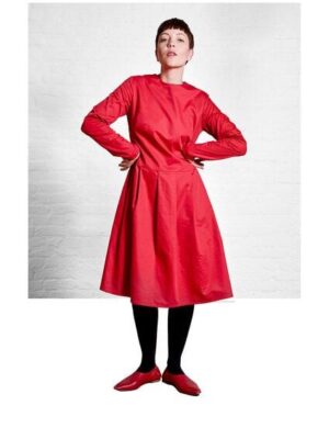 Sophia Schneider-Esleben Dress Eve, Red – Damenkleid aus Bio-Baumwolle