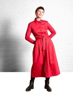 Sophia Schneider-Esleben Dress Marie, Red – Damenkleid aus Bio-Baumwolle