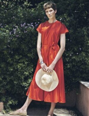 Sophia Schneider-Esleben Dress Nina Red - Damenkleid aus Bio-Baumwolle