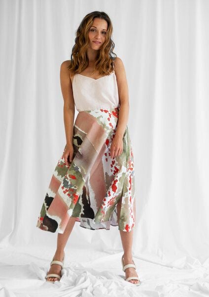 Sophia Schneider-Esleben Rock Ina, Mohn - Glockenrock, Schwingrock aus Bio-Baumwolle Sophia Schneider-Esleben Rock Ina, Mohn - Glockenrock, Schwingrock aus Bio-Baumwolle