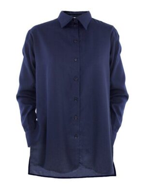 Sophia Schneider-Esleben Unisex Shirt Lui, Navy - Unisex Hemd aus Tencel