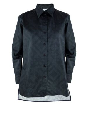 Sophia Schneider-Esleben Unisex Shirt Lui, QR Black – Hemd aus Bio-Baumwolle