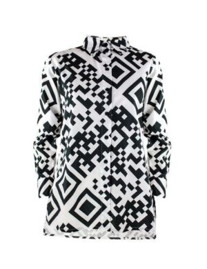 Sophia Schneider-Esleben Unisex Shirt Lui, QR White – Hemd aus Bio-Baumwolle