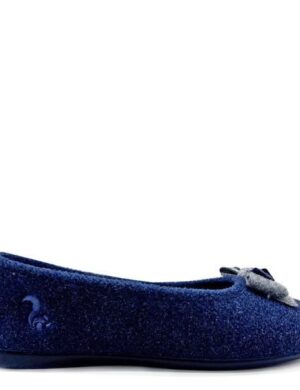 Veganer Hausschuh thies ® Eco Bow Ballerina aus recycelten PES, fair produziert