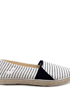 Veganer thies ® Mallorca Organic Cotton Espadrille navy stripe aus Biobaumwolle