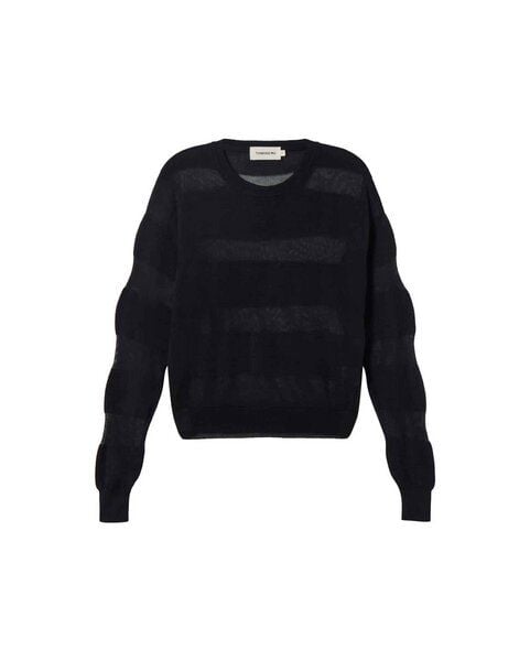thinking mu Be Lyocell-Pullover mit transparenten Streifen thinking mu Be Lyocell-Pullover mit transparenten Streifen