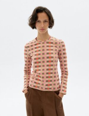 thinking mu Brisa Longsleeve mit geometrischem Muster