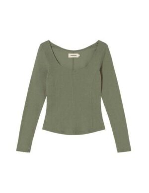 thinking mu Hemp Nadia Top - light eucaliptus