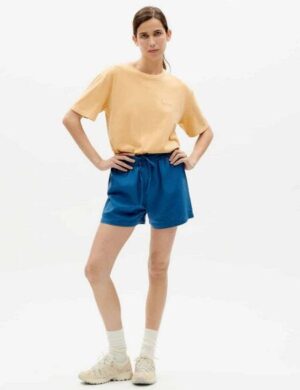 thinking mu Shorts - Big Seersucker Geranio - aus Biobaumwolle