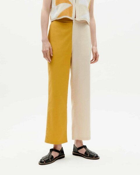 thinking mu Yellow patched Mariam pants thinking mu Yellow patched Mariam pants