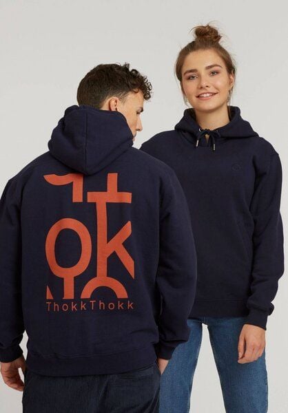 ThokkThokk TT1044 Hoodie Five Letters unisex dark navi (GOTS, vegan) ThokkThokk TT1044 Hoodie Five Letters unisex dark navi (GOTS, vegan)