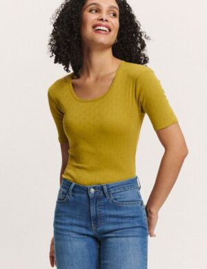 TRANQUILLO Jerseyshirt Camilaa Herz-Ajour Muster (2010004)