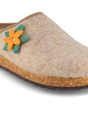 Tuffeln Vegane Damen Hausschuhe Filzclogs Blumig