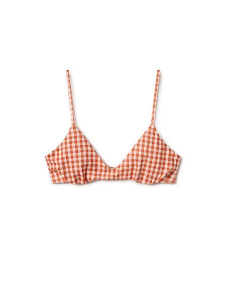 TWOTHIRDS Badeoberteil Vegan Vichy aus recycelten Materialien TWOTHIRDS Badeoberteil Vegan Vichy aus recycelten Materialien