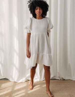 TWOTHIRDS Kleid Vegan Zhokhov aus 100% Bio- Baumwollmusselin