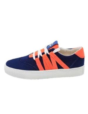 VAER LIMITIERT / Nachhaltiger Sneaker: Recycled / Upcycled / Zirkulär / Vegan - Blue Orange Phoenix