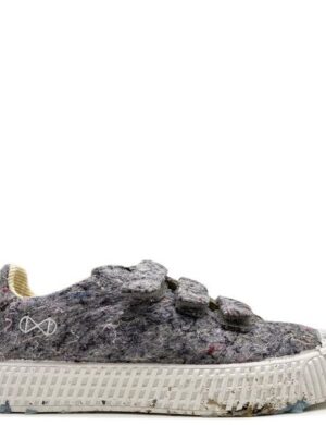 Veganer Sneaker nat-2 Mover Low Velcro grey aus recycelten Fashion Textilien, Cord, Kork und Zuckerrohr