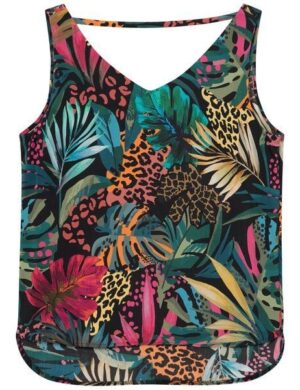 WiDDA berlin Ärmellose Bluse VAU Tropic Print