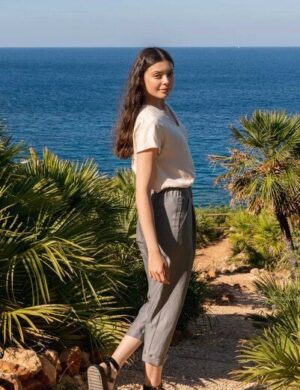 WiDDA berlin Bundfaltenhose JUPP grau aus TENCEL® und Leinen