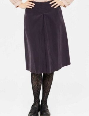WiDDA berlin Cordrock PLEAT Grau aus Feincord