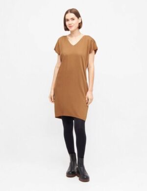 WiDDA berlin Kleid CARO aus Viskose in Curry