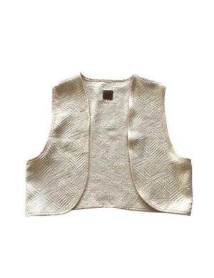 WiDDA berlin Weste MIA mit Jacquard Muster Beige