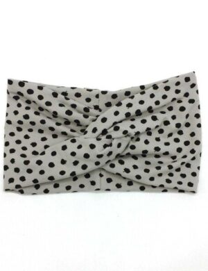 WiDDA berlin Wilma hellgraues Stirnband mit Tupfen