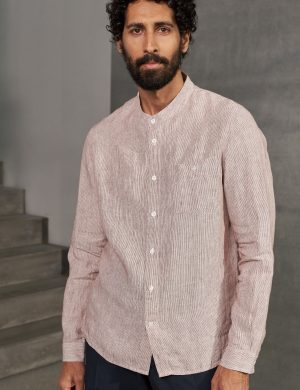 Hemd Nathan Linen Rot