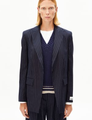 Blazer Mikulaa Pinstripe Blau