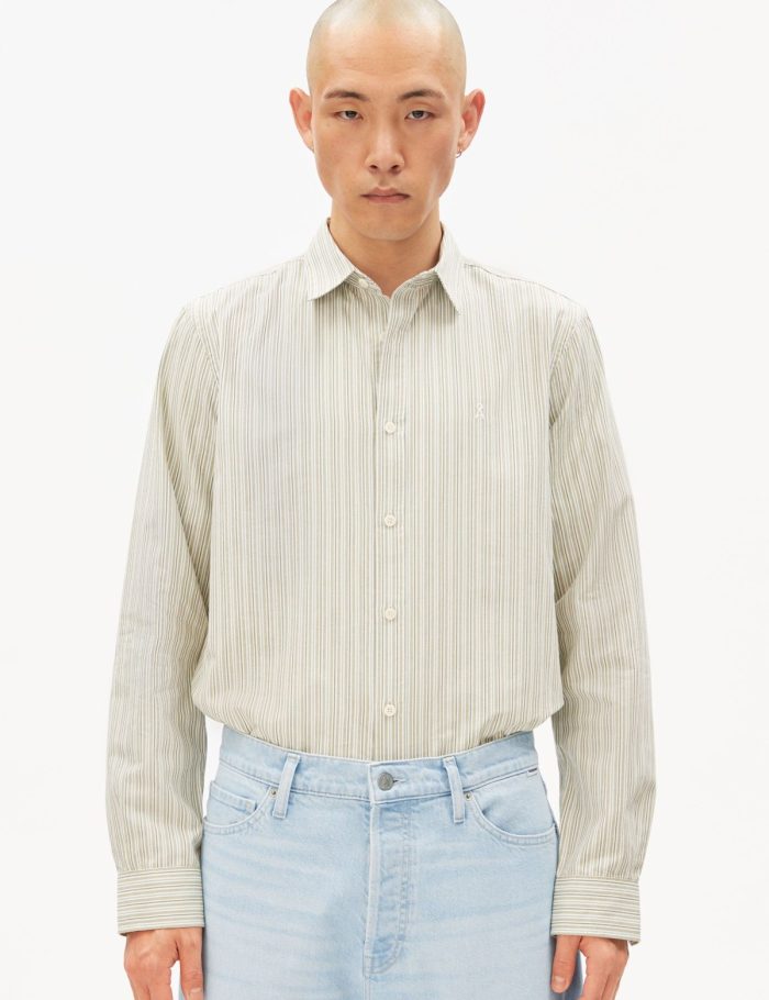 Hemd Stripe Long Gr&uuml;n