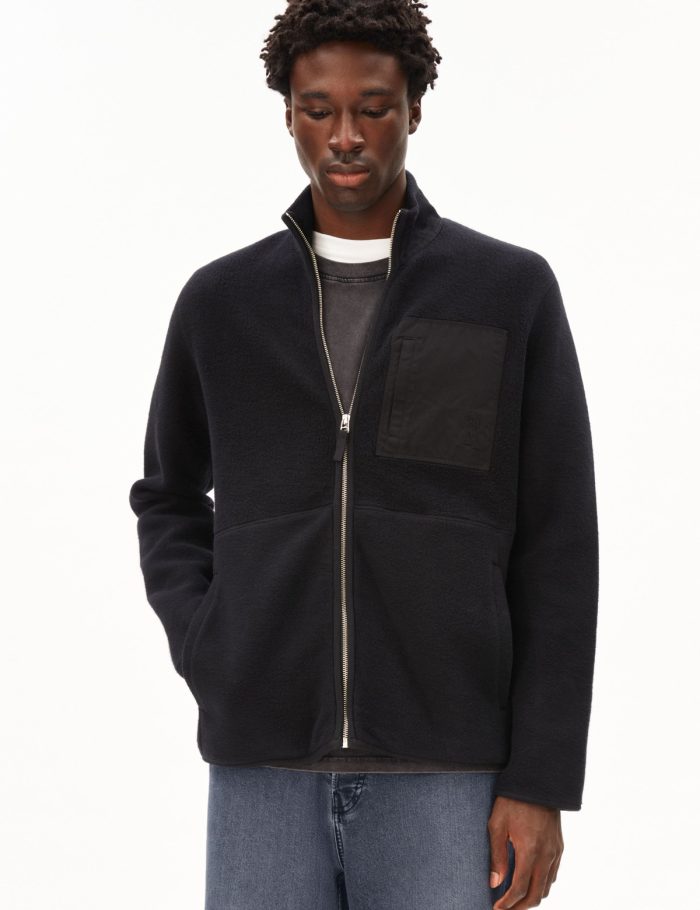 Jacke Blouson Flaabo Fleece Schwarz Jacke Blouson Flaabo Fleece Schwarz