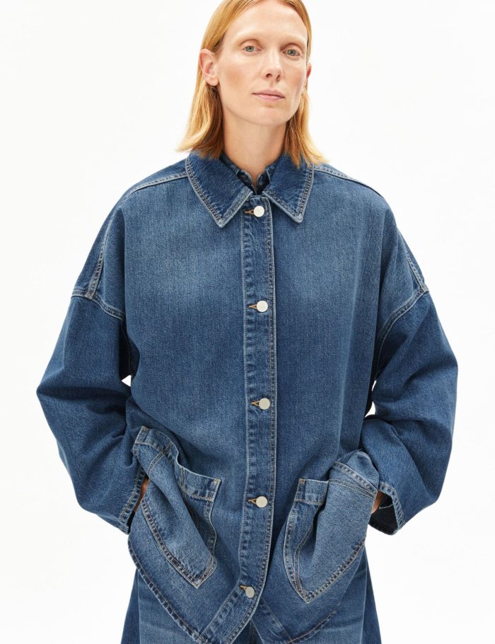 Jeansjacke Draapy Tencel Blau