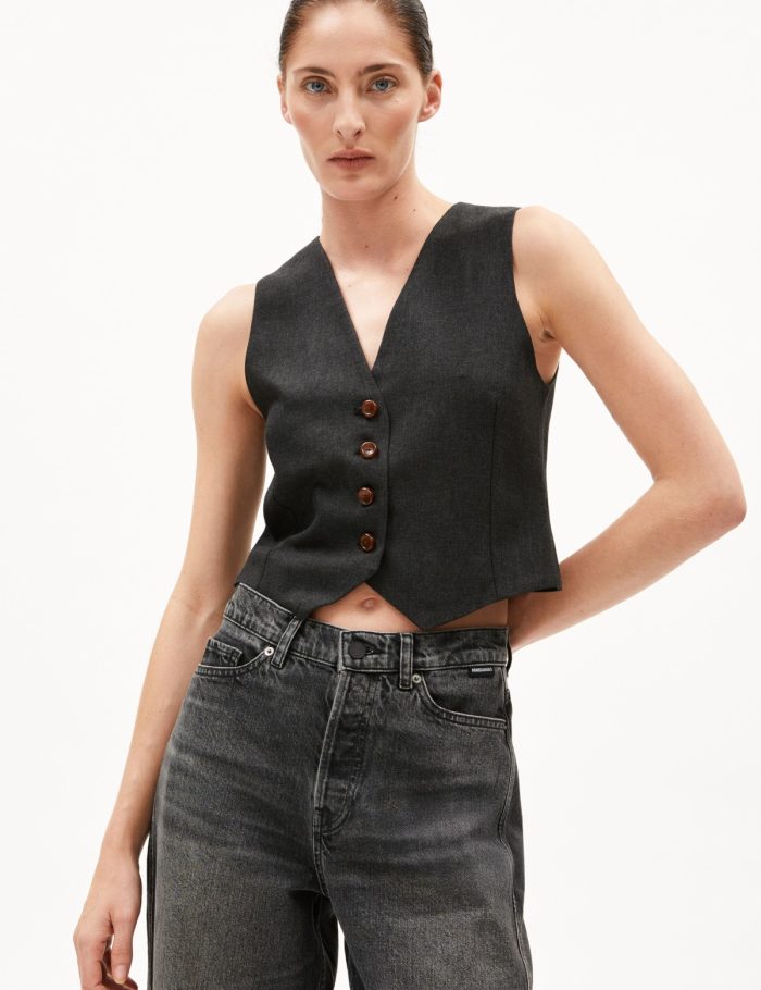 Weste Sineriaa Premium Tencel Grau