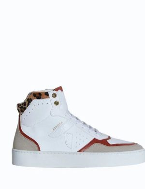 Ashoka Paris Mateo High-Top Sneaker Terrakotta-Leopard, Biobasiert & Recycelt