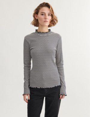 Longsleeve Silma High Neck Blau