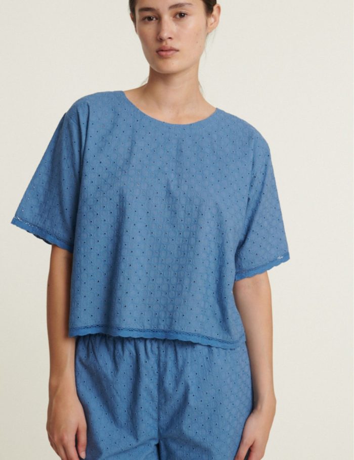 T-Shirt Adie Crop Blau